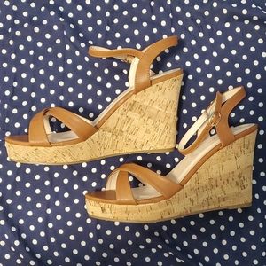 Tan Wedge Sandals